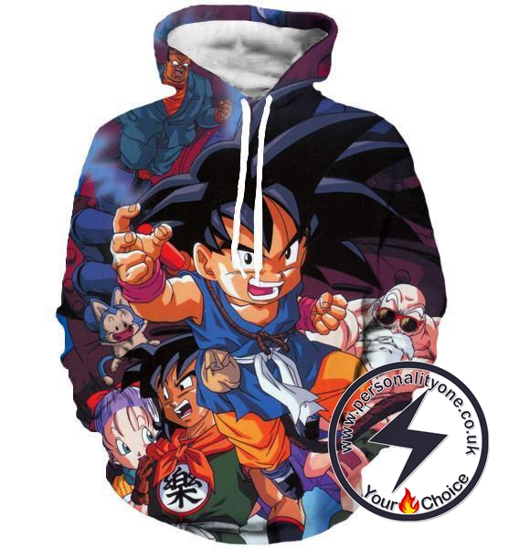 Dragon Ball Z - Cute Kid Goku 3D - Hoodies